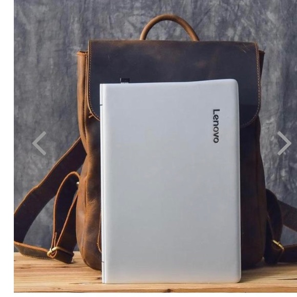 Leather laptop backpack “Eiken” - Picture 5 of 9